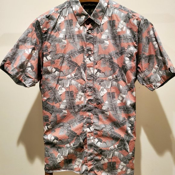 Ted Baker London Pink Short Sleeve Button Down - Picture 2 of 7